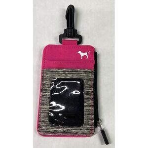 Pink Victoria's Secret Women  Classic Pink Card/ID Holder Backpack Charm 5x3.25"